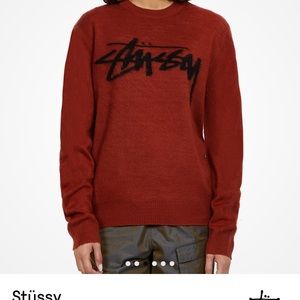 NEW STUSSY women’s S sweater bronze brown acrylic